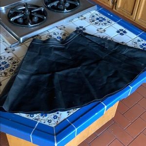 American apparel black leather circle skirt
